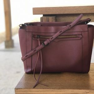 Purple Rebecca Minkoff crossbody bag